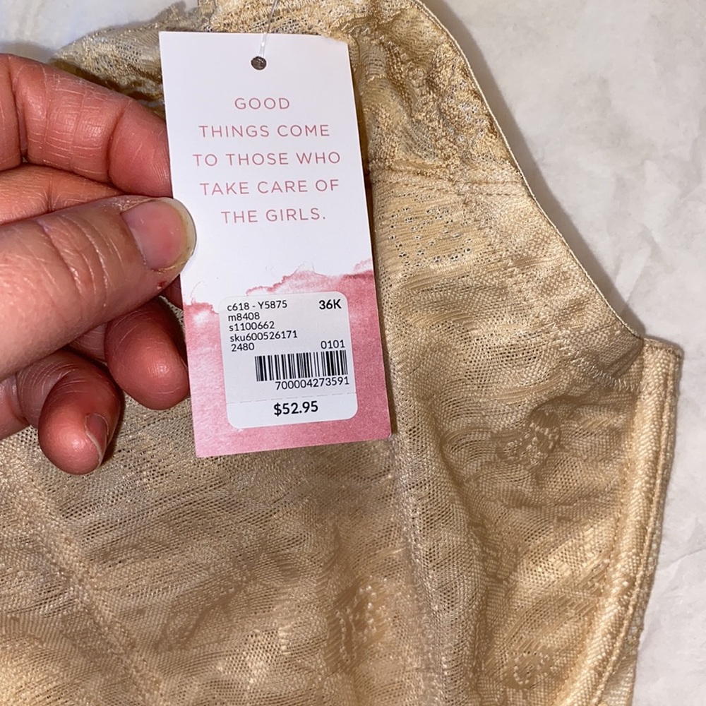 Nwt Lace Unlined Full Coverage Bra - image 4